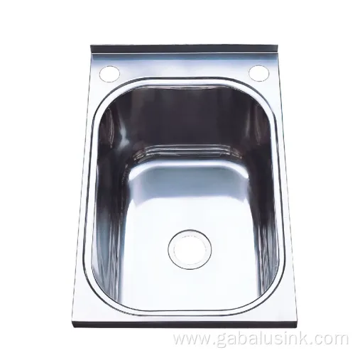 Commercial Kitchen and Home Kitchen SUS304 Stainless Steel Pressed Single Bowl Sink